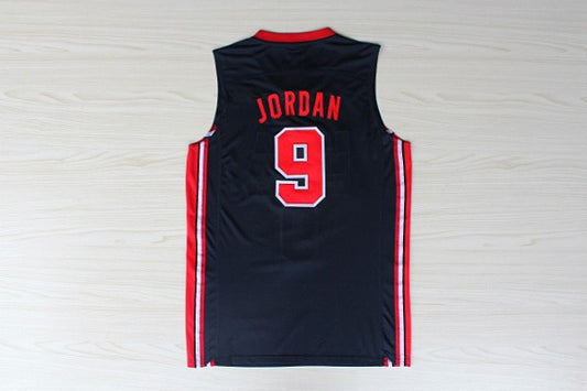 Dream Team No. 9 Air Jordan Blue New Fabric Fan Edition Jersey