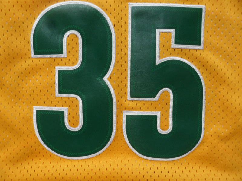 SuperSonics No. 35 Durant Yellow Retro Fan Edition New Fabric Jersey