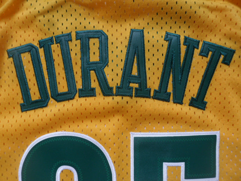 SuperSonics No. 35 Durant Yellow Retro Fan Edition New Fabric Jersey