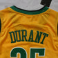 SuperSonics No. 35 Durant Yellow Retro Fan Edition New Fabric Jersey