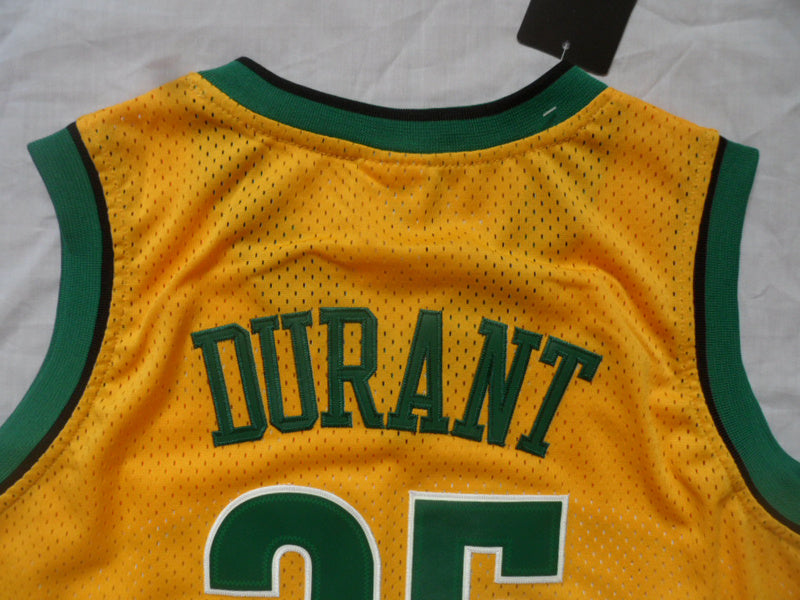 SuperSonics No. 35 Durant Yellow Retro Fan Edition New Fabric Jersey