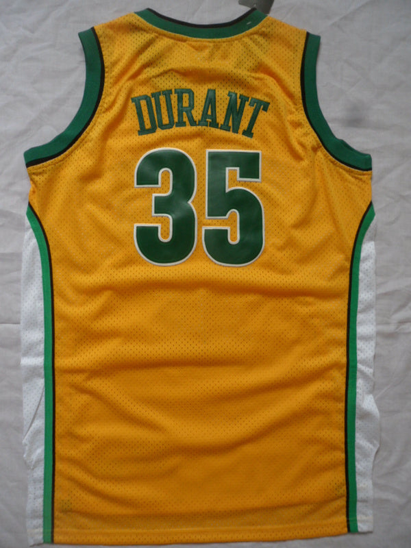 SuperSonics No. 35 Durant Yellow Retro Fan Edition New Fabric Jersey