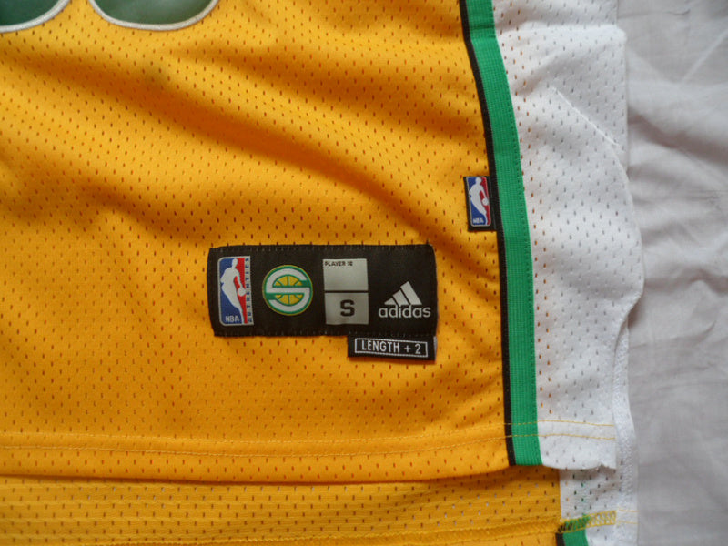 SuperSonics No. 35 Durant Yellow Retro Fan Edition New Fabric Jersey