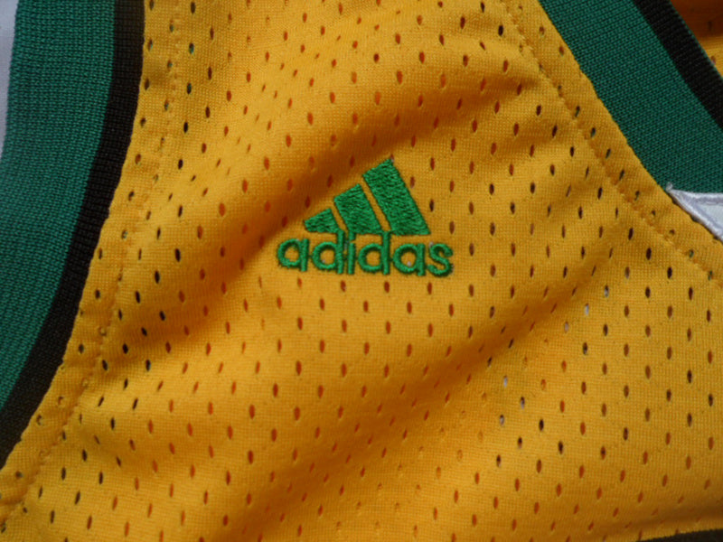 SuperSonics No. 35 Durant Yellow Retro Fan Edition New Fabric Jersey