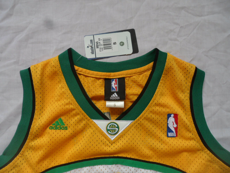 SuperSonics No. 35 Durant Yellow Retro Fan Edition New Fabric Jersey