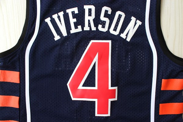 2004 Athens Olympics American Dream Six USA No. 4 Iverson Premium Mesh Jersey