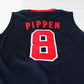 1:1 Doppellagige solide Stickspielerversion Mengyi Replik #8 Pippen blauer Anzug