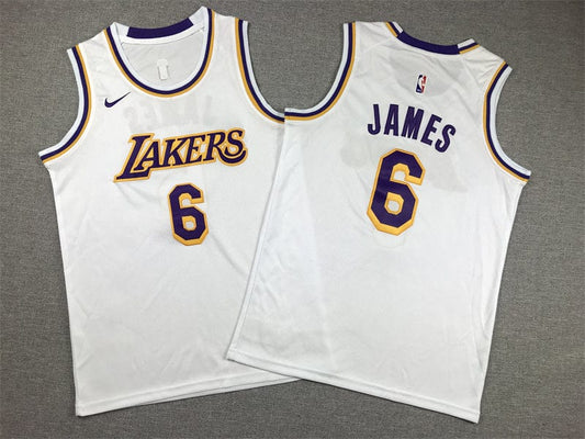 KID Lakers #6 white crew neck