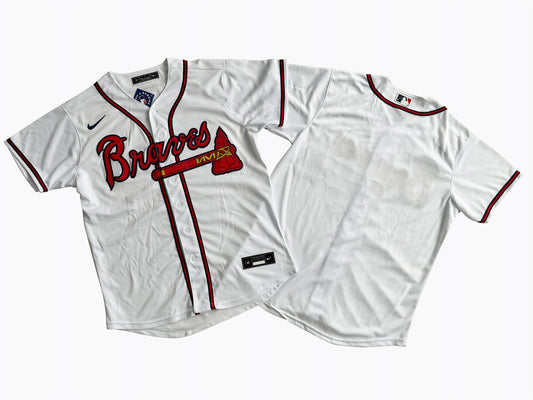 Men's Atlanta Braves White Home Replica Team Jersey