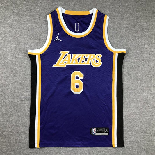 KID Lakers #6 purple crew neck