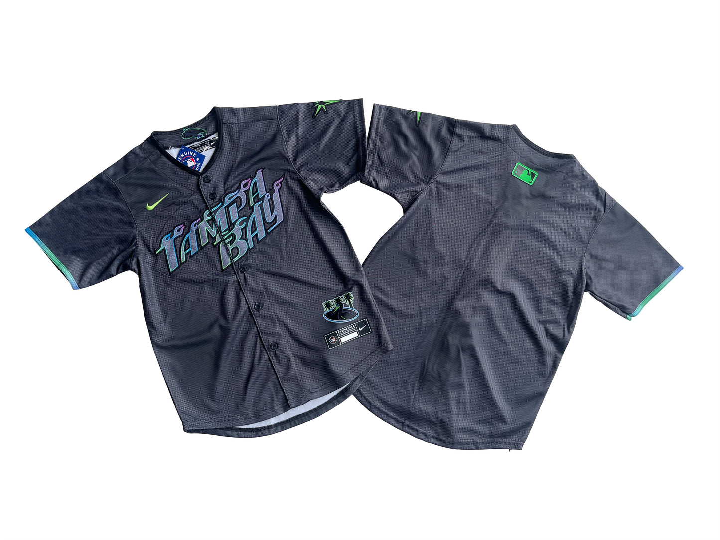 KID Youth  Charcoal Tampa Bay Rays 2024 City Connect Limited Jersey