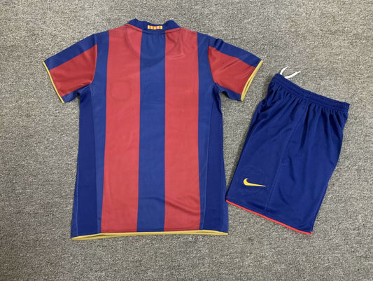 2007/2008 Retro Kids Size Barcelona Home  Football Shirt  1:1 Thai Quality