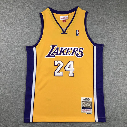 KID Lakers #24 yellow V-neck