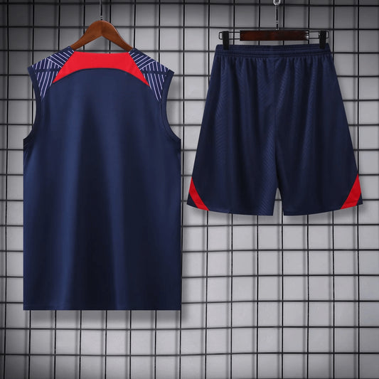 2023/2024 Psg Paris Saint-Germain pre-match training Bule Jersey+Shorts 1:1 Thai Quality