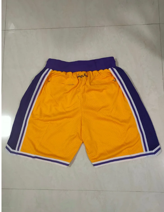 Los Angeles Lakers Yellow Justton Retro Pocket Shorts