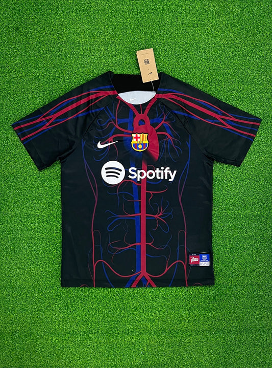 2425 Barcelona x Patta  Pre-Match  Football  jersey Embroidered Fan Edition