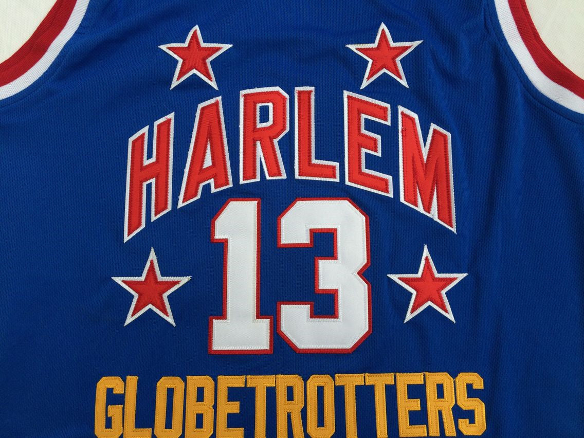 Harlem Basketball Team Wilt Chamberlain No. 13 Blue Jersey