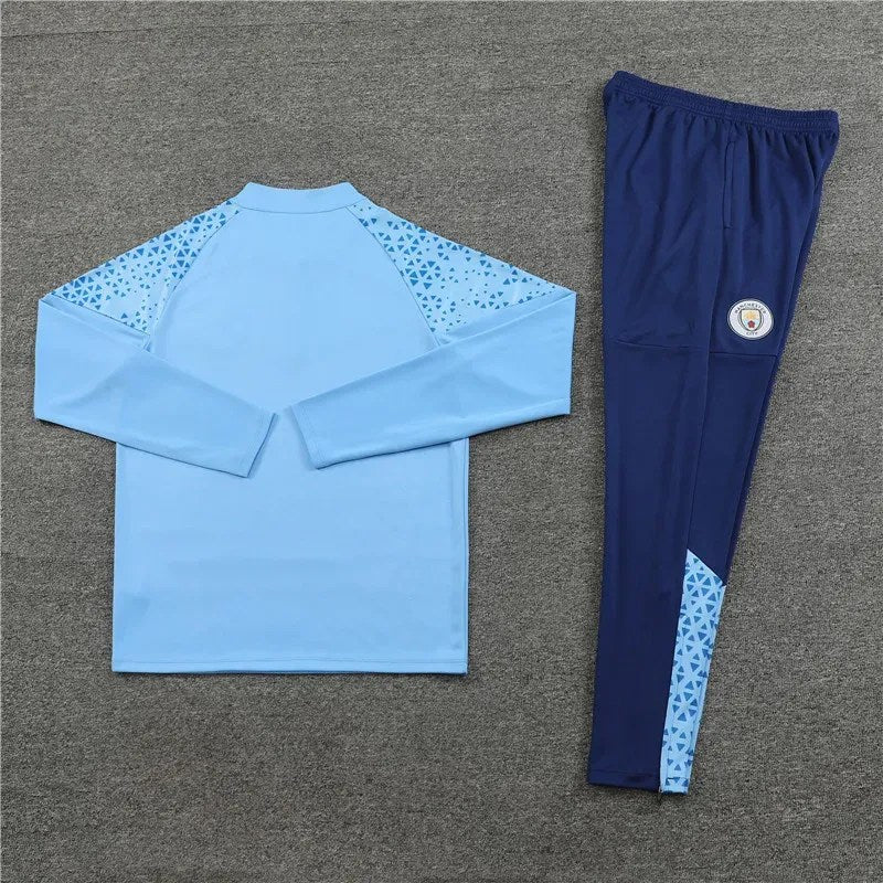 2023/2024 Manchester City long sleeves Training Suit Light Blue Football Shirt 1:1 Thai Quality