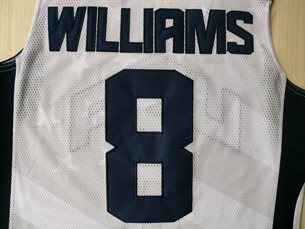 2012 American Dream Team Nr. 8 Deron Williams Weiß besticktes Trikot