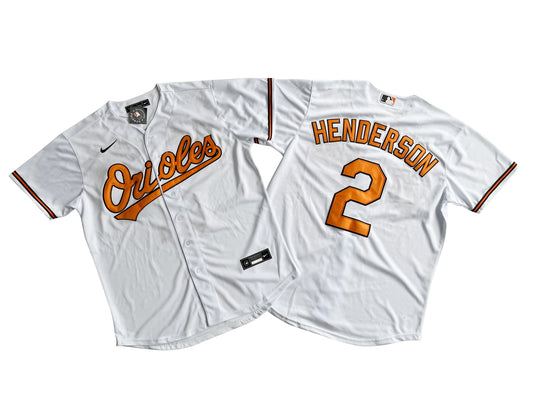 Men's Baltimore Orioles #2 Gunnar Henderson  White Official MLB Player Cool Base Jersey