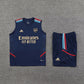 2023/2024 Arsenal pre-match training Blue Jersey+Shorts