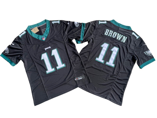 Philadelphia Eagles 11# A.J. Brown Black Vapor F.U.S.E. Limited Jersey