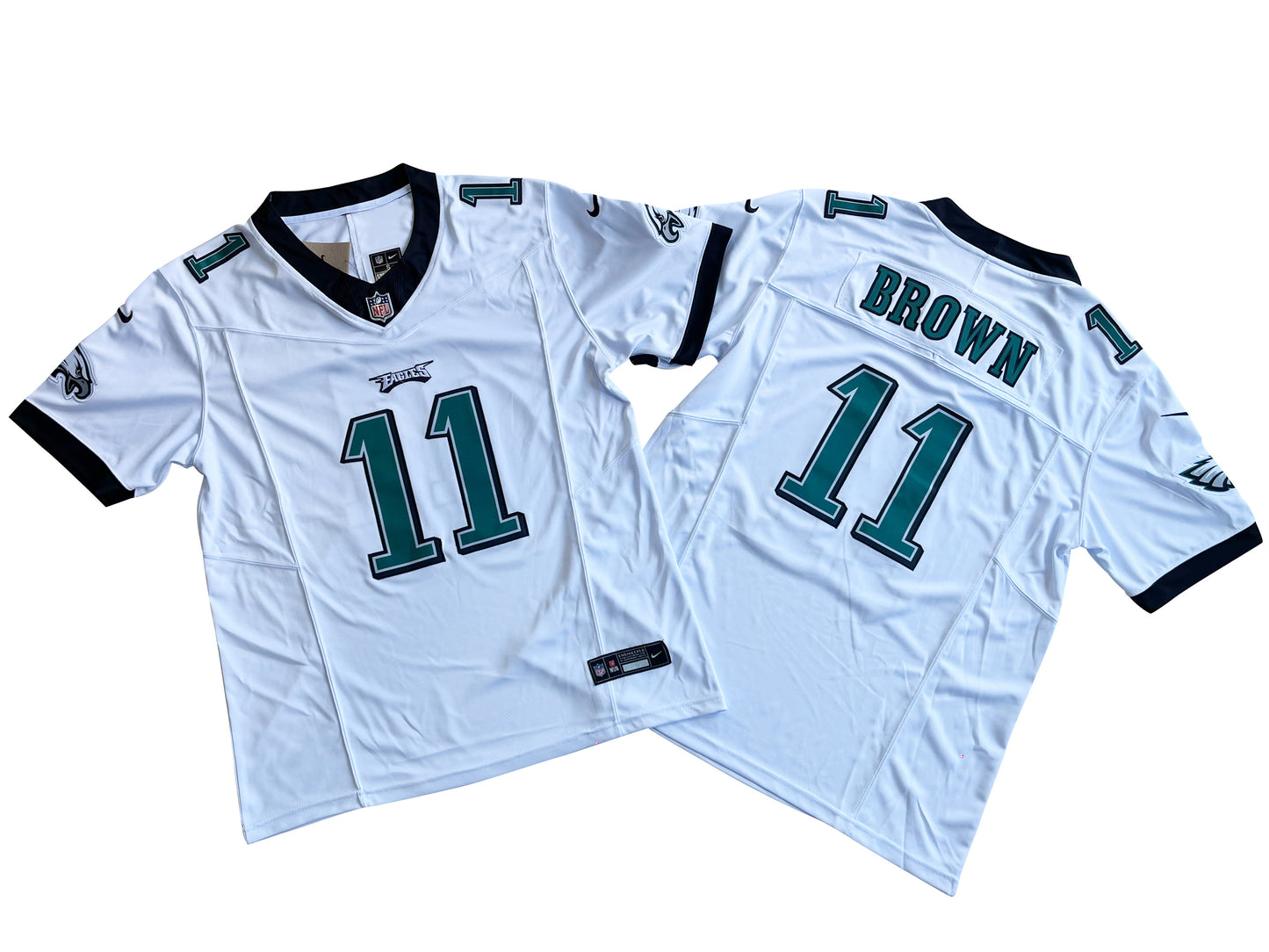 Philadelphia Eagles 11# A.J. Brown White Vapor F.U.S.E. Limited Jersey