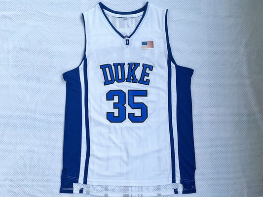 NCAA Duke University No. 35 Marvin Bagley III white embroidered jersey