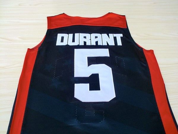 2012 American Dream Team No. 5 Durant Blue Embroidered Jersey