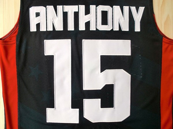 2012 American Dream Team No. 15 Anthony blue embroidered jersey