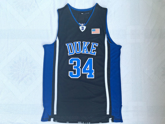 NCAA Duke University No. 34 Wendell Carter black embroidered jersey