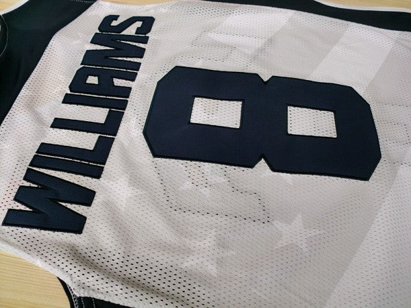 2012 American Dream Team Nr. 8 Deron Williams Weiß besticktes Trikot