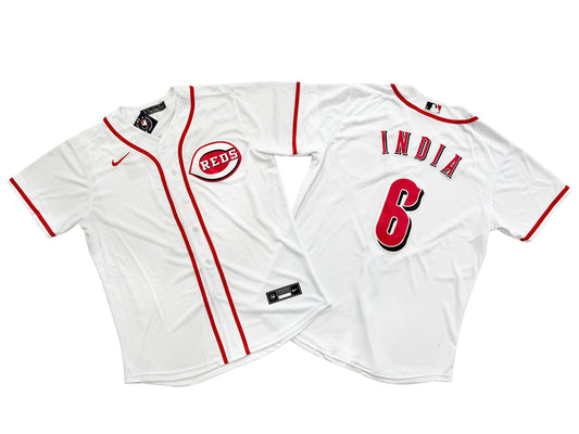 Men's Cincinnati Reds 6# Jonathan India  White Home Replica Jersey