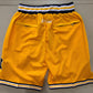 University of Michigan JUST DON yellow retro dense embroidery pocket pants