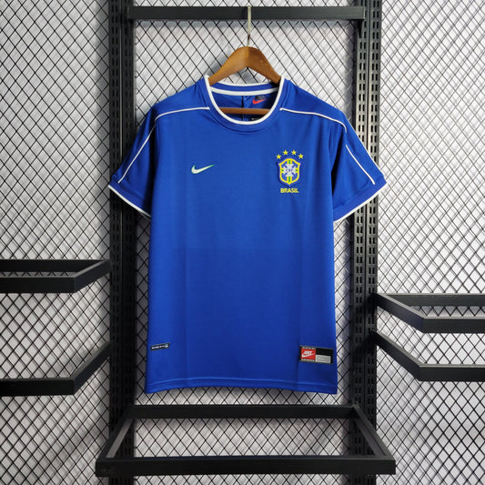 1998 Retro Brazil Soccer Jersey Away