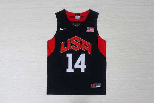 2012 American Dream Team Nr. 14 Davis Blue besticktes Trikot