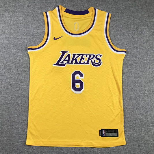 KID Lakers #6 yellow crew neck