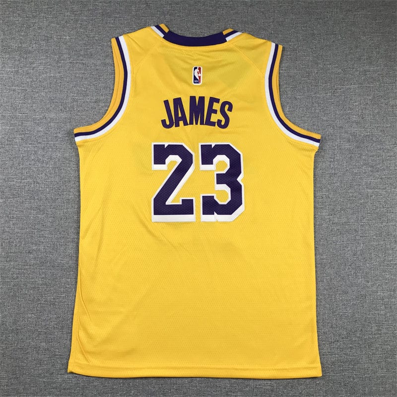 KID Lakers #23 yellow crew neck