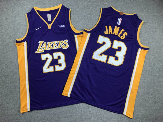 KID Lakers #23 purple V-neck