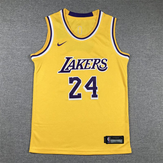 KID Lakers #24 yellow crew neck