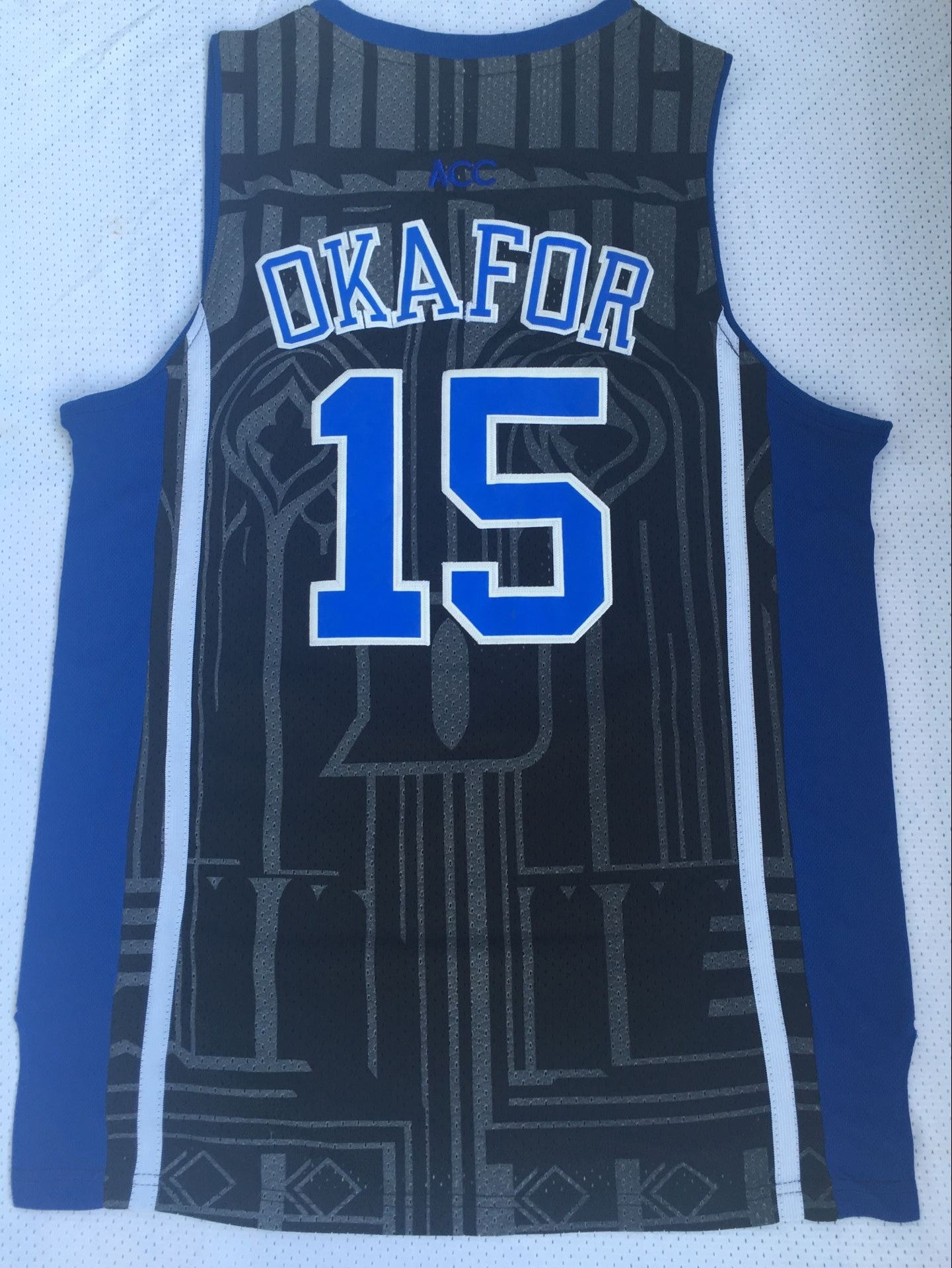 NCAA Duke University No. 15 Jahlil Okafor black embroidered jersey