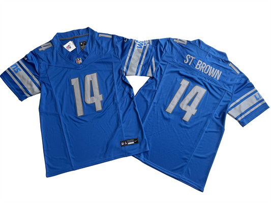 Detroit Lions 14# Amon-Ra St. Brown  Vapor F.U.S.E. Limited Jersey