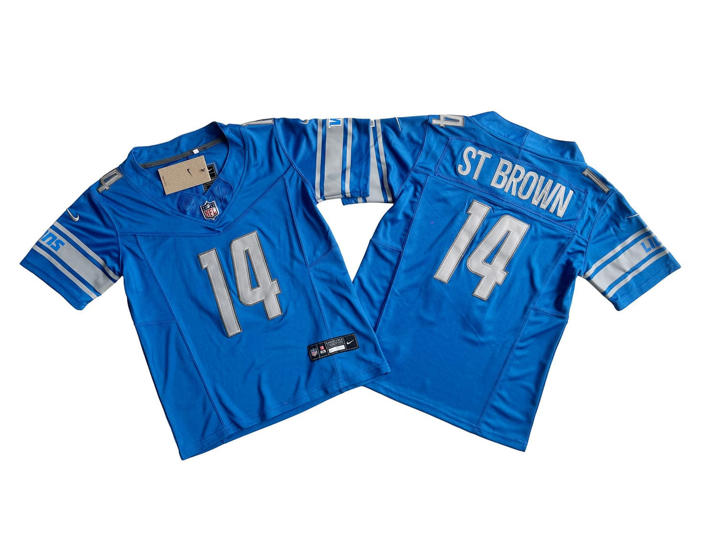 Youth Detroit Lions 14# Amon-Ra St. Brown Nike Vapor F.U.S.E. Limited Jersey