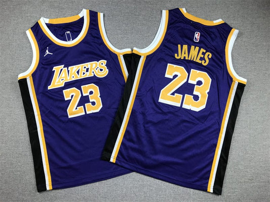 KID Lakers #23 purple crew neck