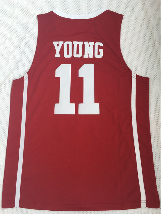 University of Oklahoma No. 11 Trae Young Red Embroidered Jersey