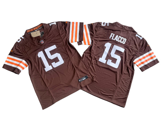 Cleveland Browns 15# Joe Flacco Brown Vapor F.U.S.E. Limited Jersey