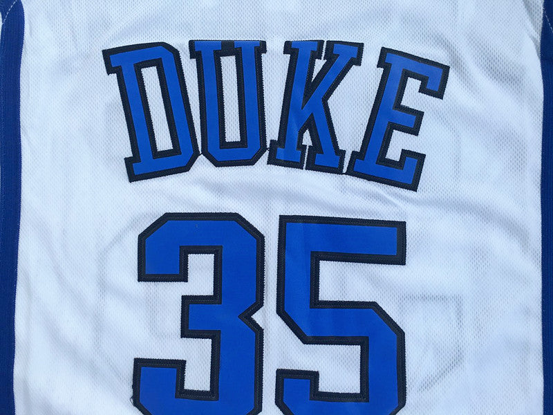 NCAA Duke University No. 35 Marvin Bagley III white embroidered jersey