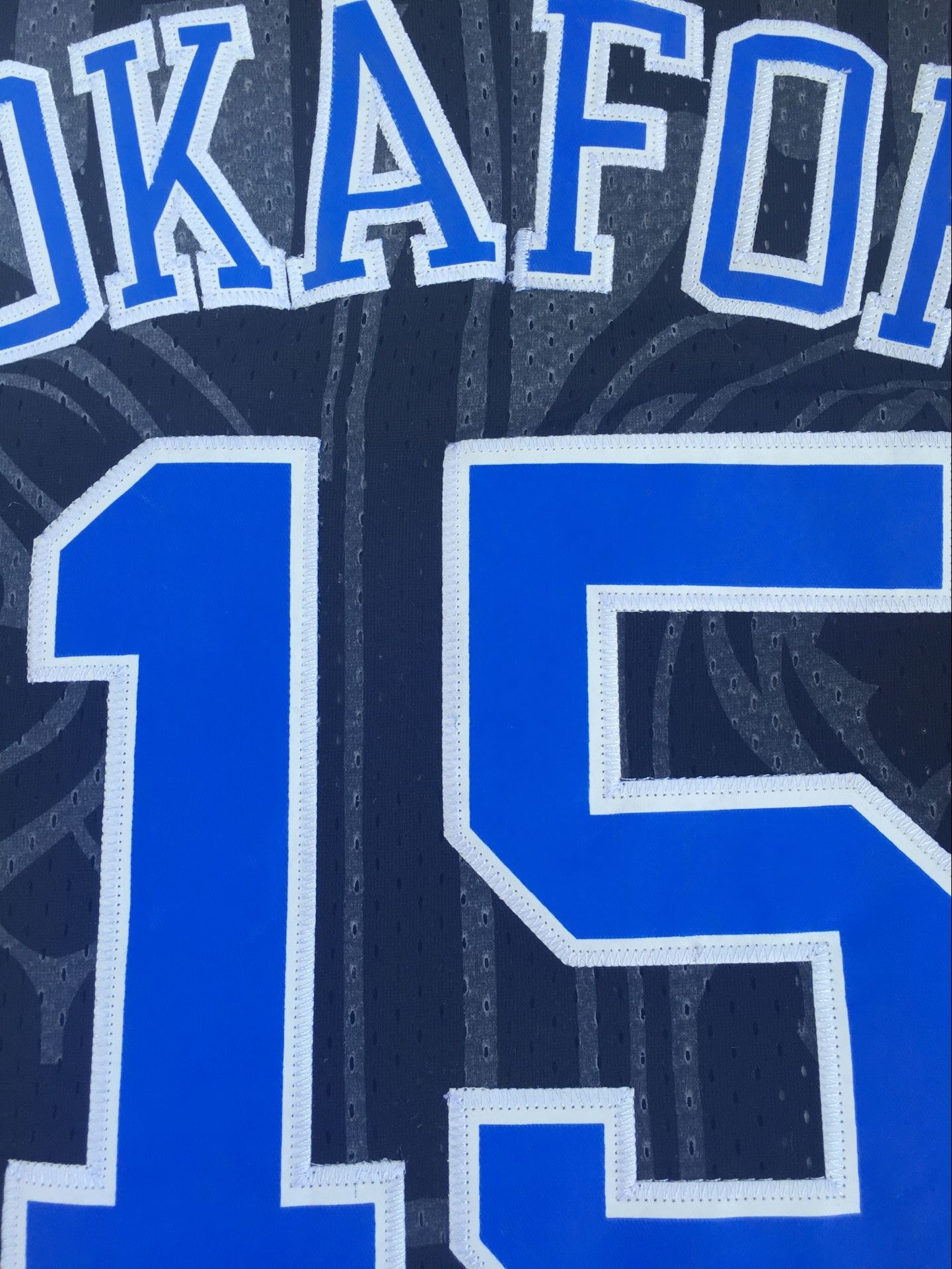 NCAA Duke University No. 15 Jahlil Okafor black embroidered jersey