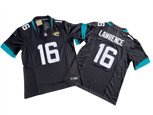 Jacksonville Jaguars 16# Trevor Lawrence Black Vapor F.U.S.E. Limited Jersey