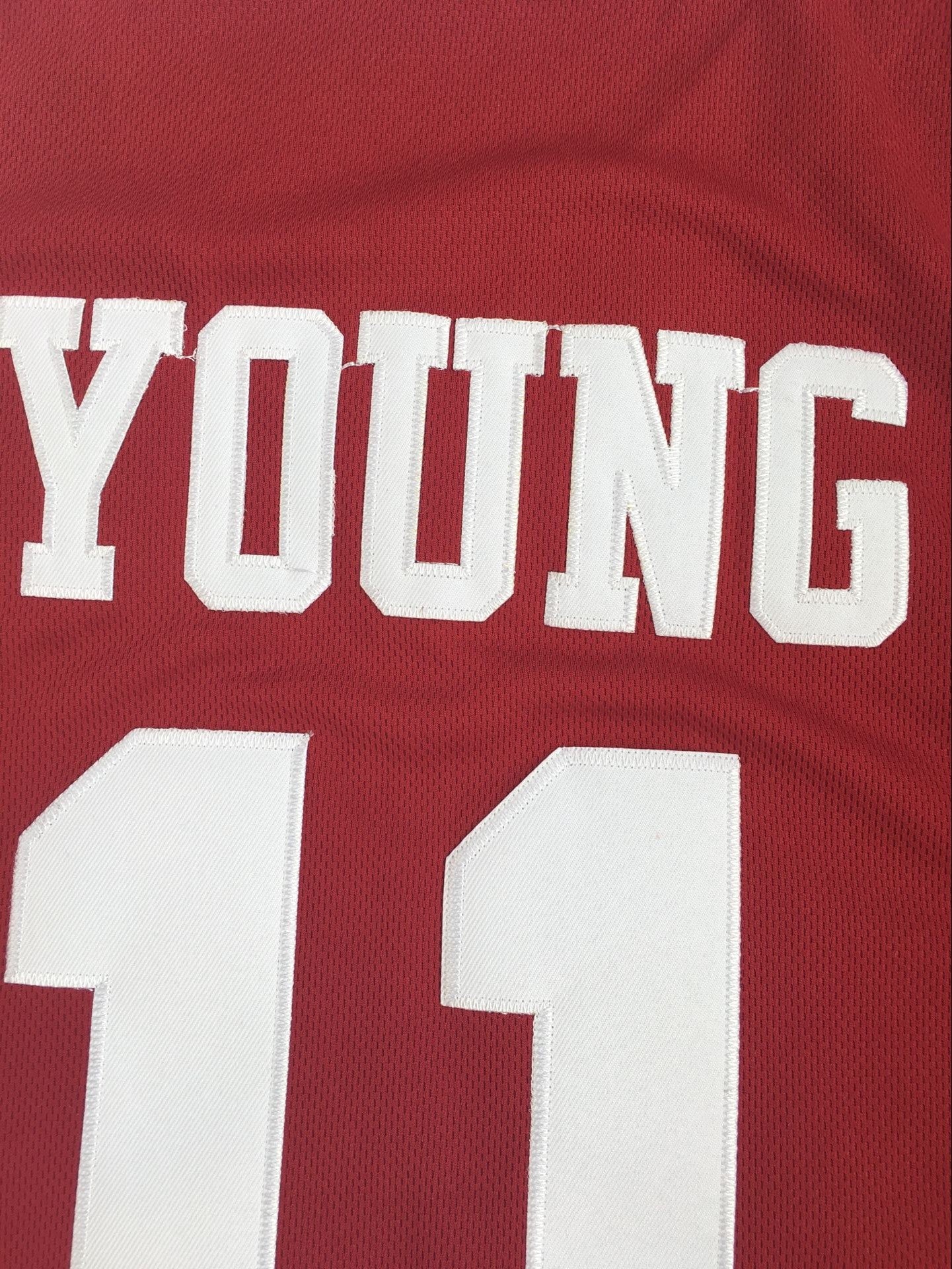 University of Oklahoma No. 11 Trae Young Red Embroidered Jersey